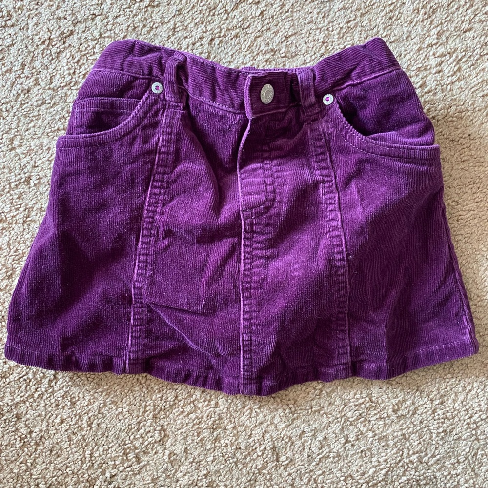 Purple toddler corduroy skirt